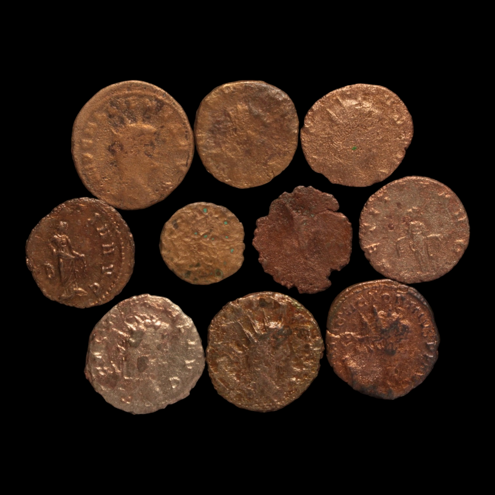 Rome, Lot of 10 Low Grade Antoniniani - Late 3rd Century CE - Roman Empire