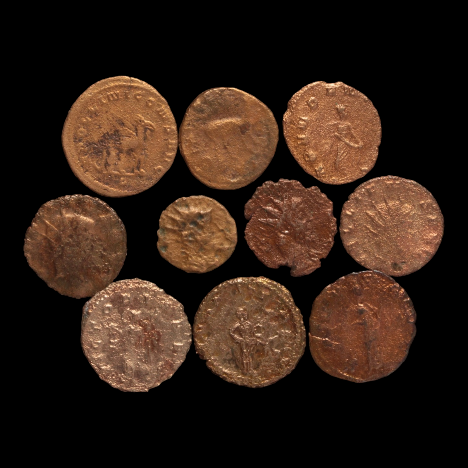 Rome, Lot of 10 Low Grade Antoniniani - Late 3rd Century CE - Roman Empire