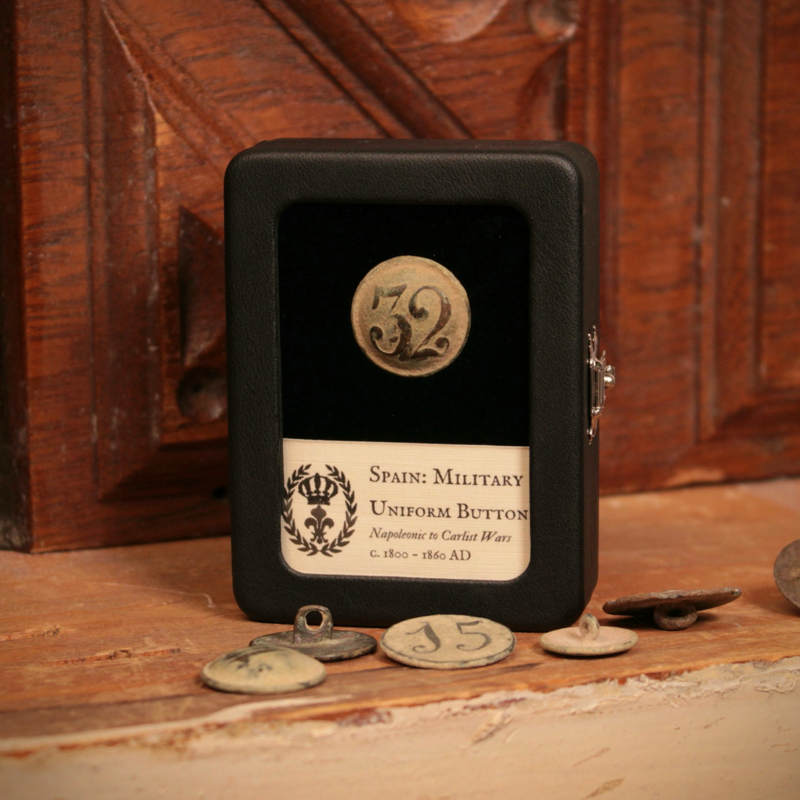 Spain, Napoleonic to Carlist Wars, Military Button - c. 1800 to 1860 CE - Spain