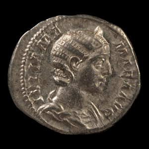Rome, Empress Julia Mamaea Denarius, Vesta Reverse - 225 to 235 CE - Roman Empire