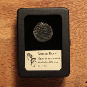 Roman Egypt, Emperor Nero & Augustus Tetradrachm - 66 to 67 CE - Roman Provinces