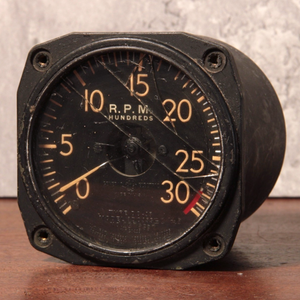 WWII Era Aircraft Instrument, Tachometer (Engine RPM), General Electric DO–35 - 1940s - World War II