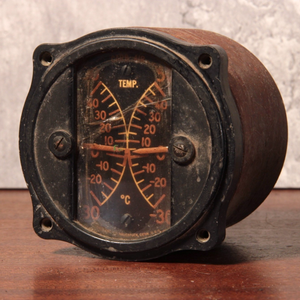 WWII Era Aircraft Instrument, Carburetor Air Temperature, Model 97AT3 - 1940s - World War II