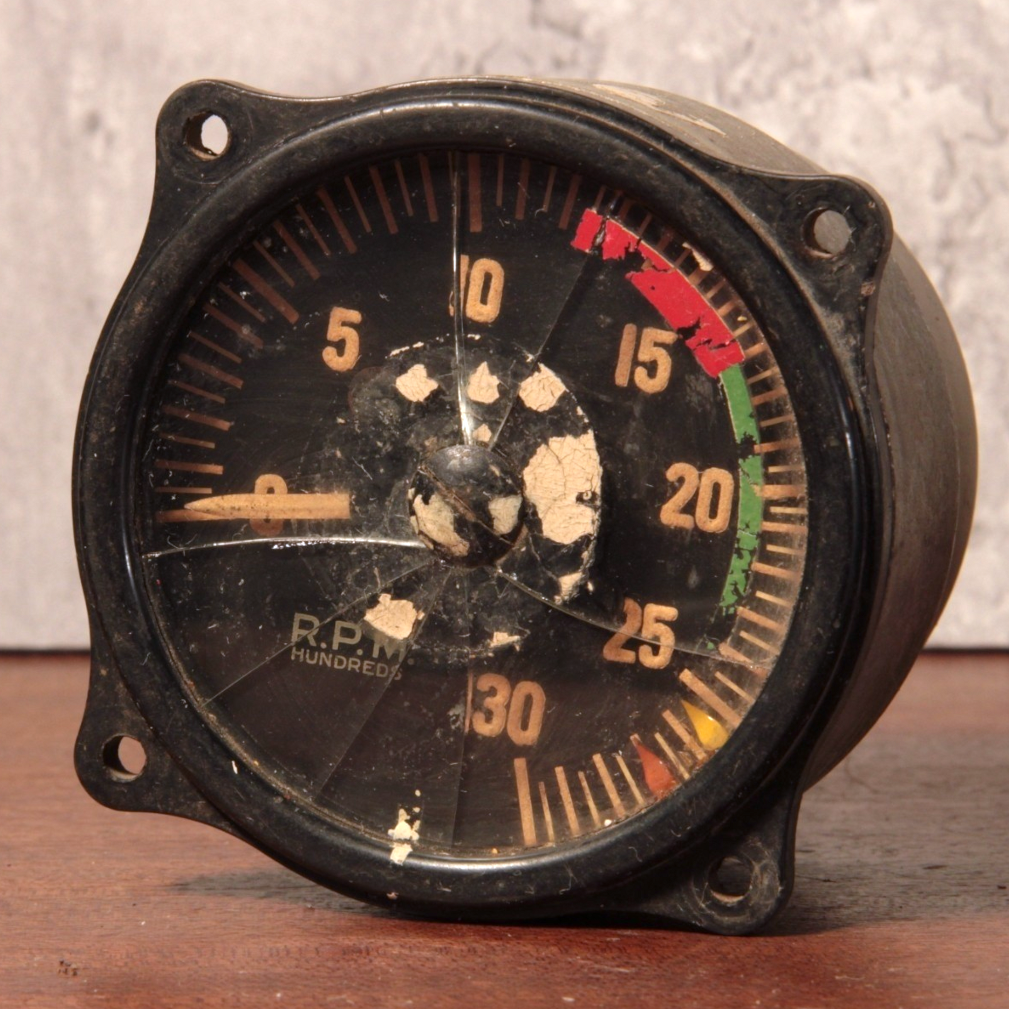 WWII Era Aircraft Instrument, Tachometer (Engine RPM) Model 545 T54 - 1940s - World War II