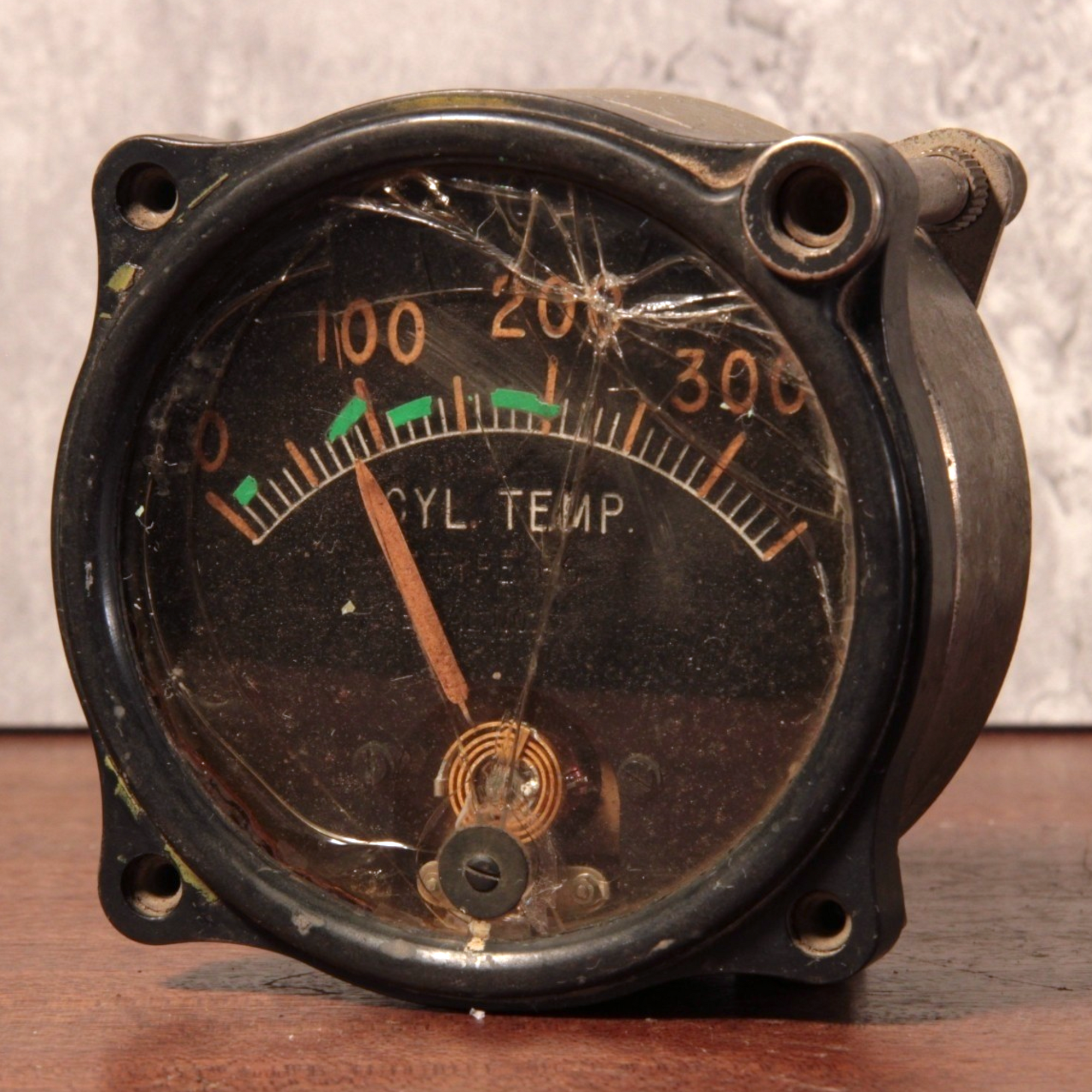 WWII Aircraft Instrument, Engine Cylinder Head Temperature, Type B9 - 1940s - World War II