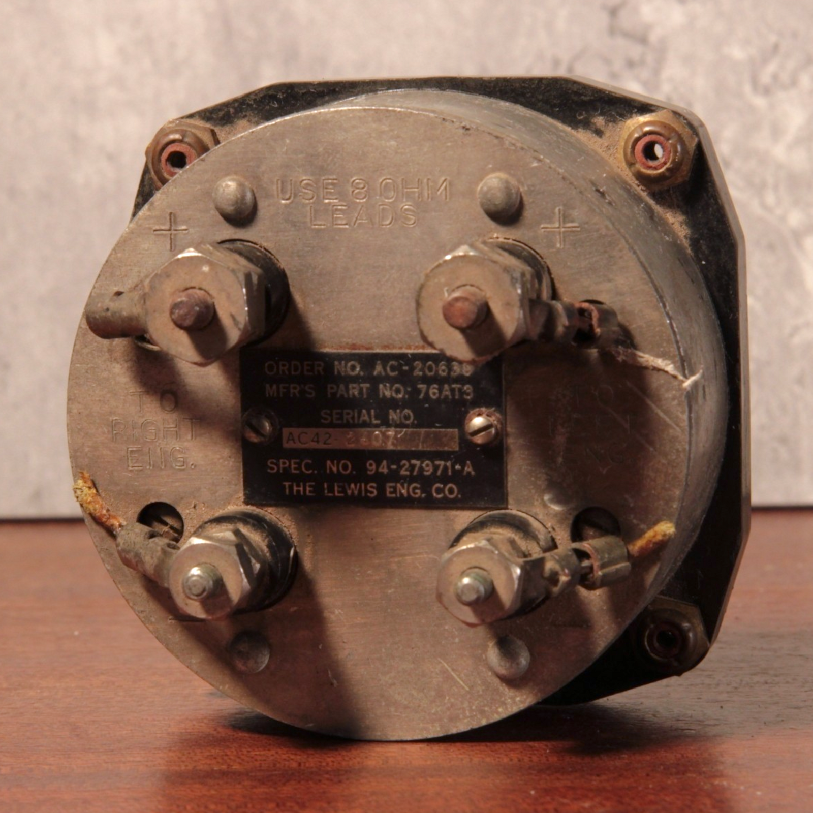 WWII Aircraft Instrument, Engine Cylinder Head Temperature Indicator Type B–11 - 1940s - World War II