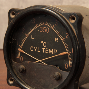 WWII Aircraft Instrument, Engine Cylinder Head Temperature Indicator Type B–11 - 1940s - World War II