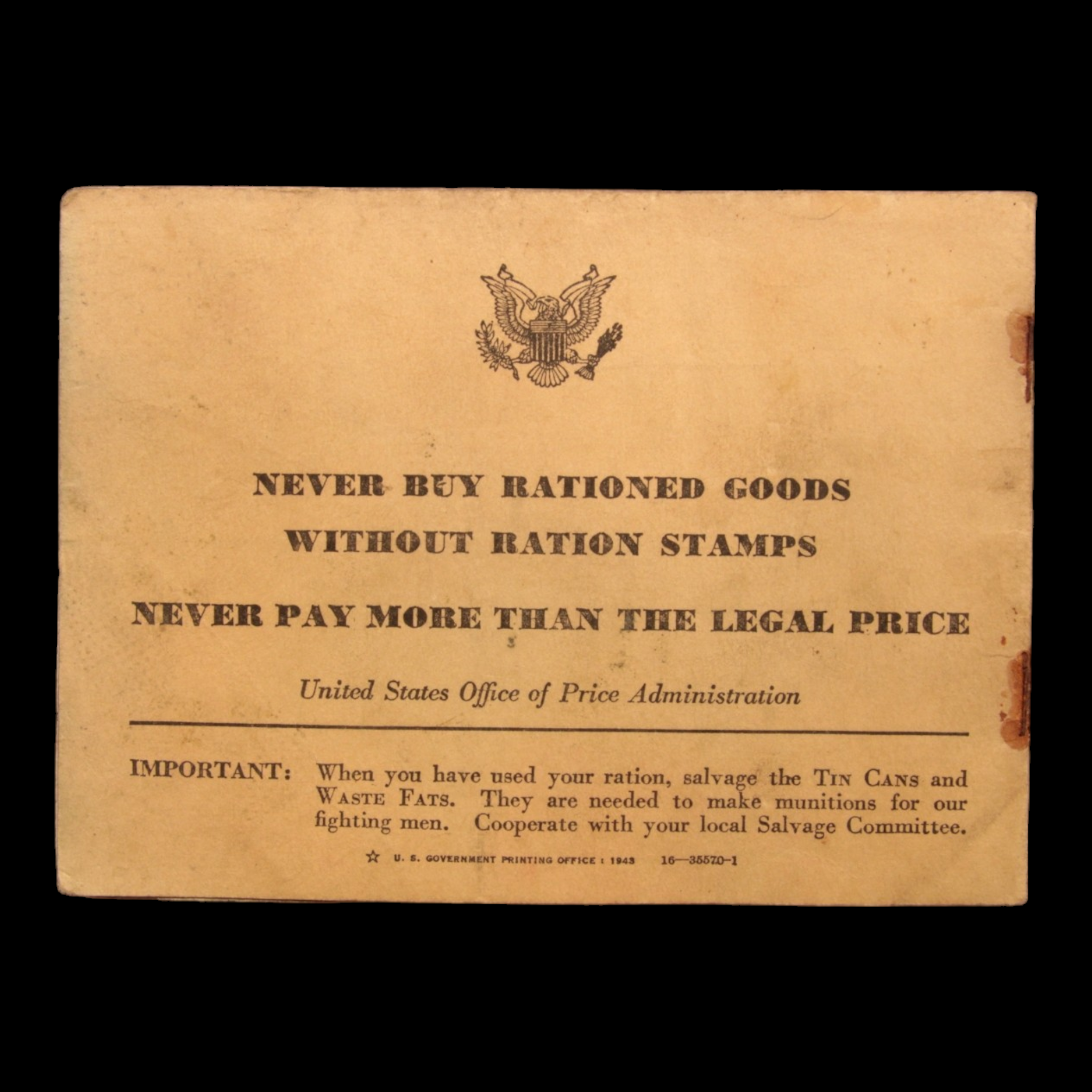Us Ration Books WWII US War Ration Books Three and Four - 1940s - World War II ...