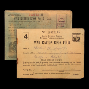 WWII US War Ration Books Three and Four - 1940s - World War II