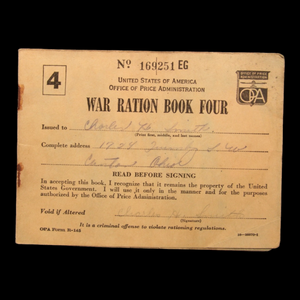 WWII US War Ration Books Three and Four - 1940s - World War II