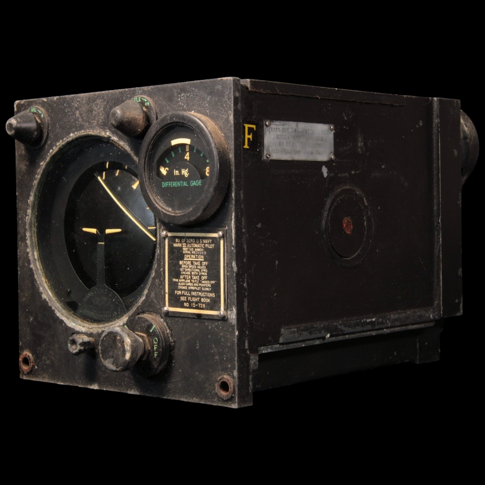 WWII Aircraft Instrument, Autopilot Type A3–A Vertical Gyro - 1940s - World War II