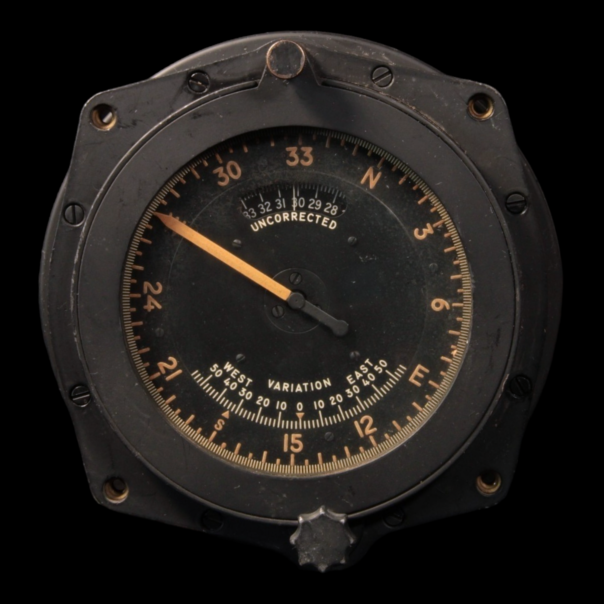 WWII Aircraft Instrument, Master Compass Indicator (Bendix AN5752–2) - 1940s - World War II