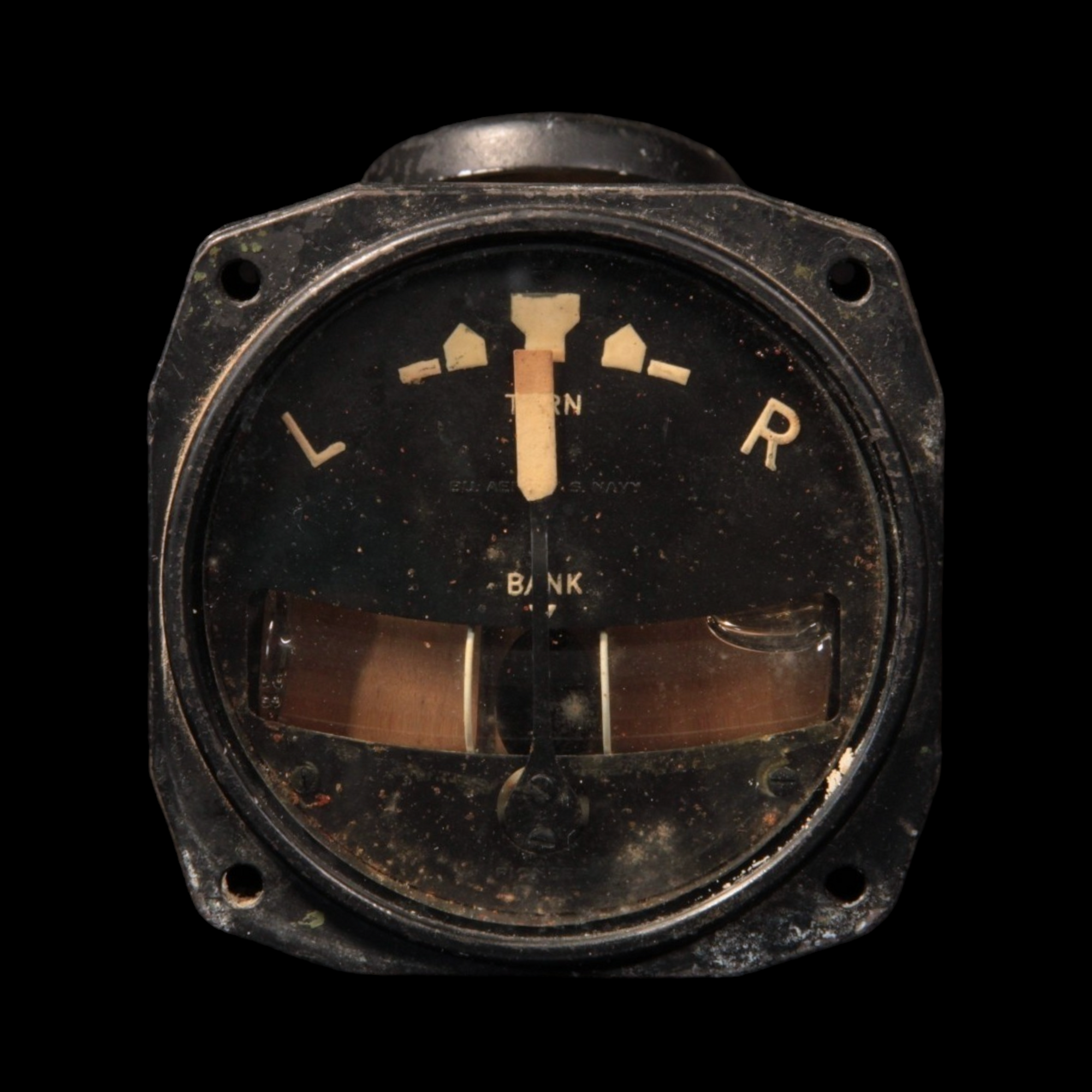 WWII Aircraft Instrument, Turn and Bank Indicator, Pioneer 88–I–3280 - 1940s - World War II