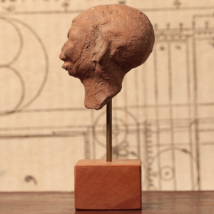 Roman Terracotta Pottery Fragment, "Grotesque" Head With Stand (1.5 inches) - c. 100 to 300 CE - Roman Empire