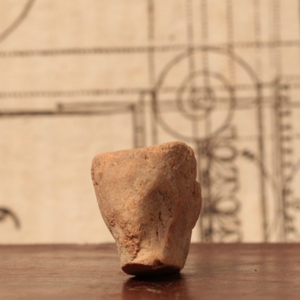 Roman Terracotta Pottery Piece, Female Head (0.8 inches) - c. 100 to 300 CE - Roman Empire