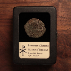 Byzantine, Emperor Maurice Tiberius, Bronze Follis (Sear 533) - c. 582 to 602 CE - Byzantine Empire