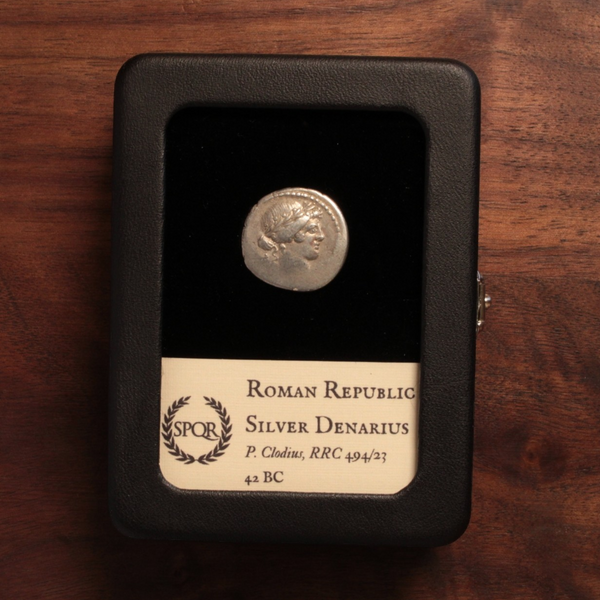 Rome, P. Clodius Denarius, Apollo & Diana - 42 BCE - Roman Republic ...