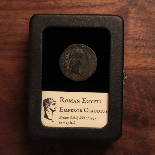 Roman Egypt, Emperor Claudius, Bronze Diobol, Eagle Reverse - 52 to 53 ...