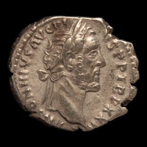 Rome, Emperor Antoninus Pius, Denarius, Fortuna on Reverse - 158 to 159 CE - Roman Empire