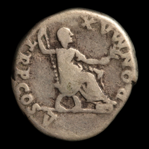 Rome, Emperor Vespasian, Denarius, Emperor Togate on Reverse - 74 CE - Roman Empire