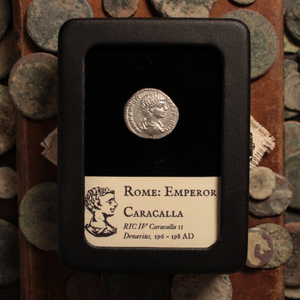 Rome, Emperor Caracalla, Denarius, Mars on Reverse - 196 to 198 CE - Roman Empire