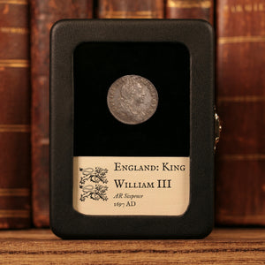 England, King William III, AR 6 Pence - 1697 CE - England (United Kingdom)