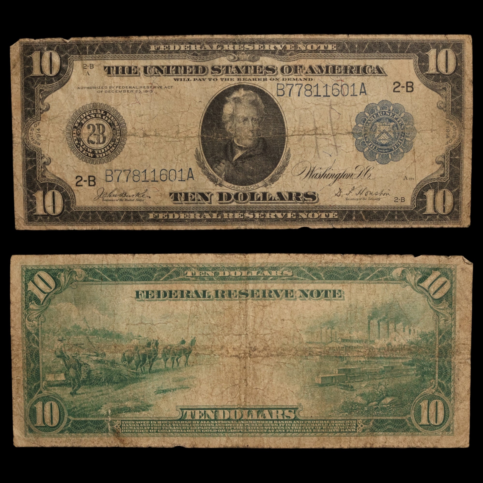 United States, Ten Dollar Federal Reserve Note, New York, NY - 1914 - United States of America