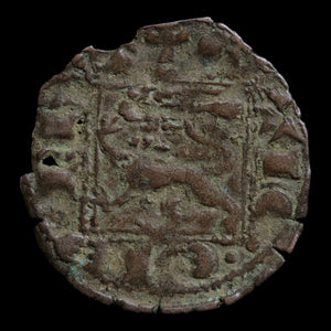 Kingdom of Castile and Leon, King Alfonso XI, Billon 1 Denier - 1331 to 1332 CE - Spanish States