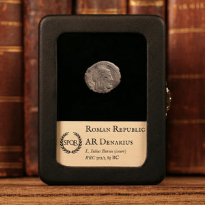 Roman Republic, L. Iulius Bursio, AR Denarius, Victory in Quadriga - 85 BCE - Roman Republic