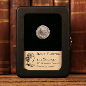 Rome, Empress Faustina II, AR Denarius, Concordia (Goddess of Agreement) - 145 to 161 CE - Roman Empire