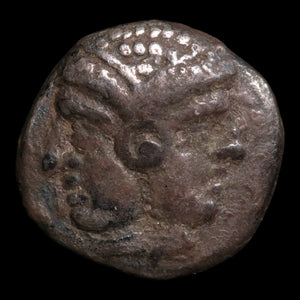 Mysia, City of Lampsakos, AR Diobol, Athena (Goddess of Wisdom) - c. 400 to 300 BCE - Greek World