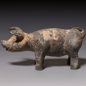 Han Dynasty, Mingqi Pottery Figurine of a Pig