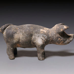 Han Dynasty, Mingqi Pottery Figurine of a Pig