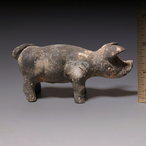 Han Dynasty, Mingqi Pottery Figurine of a Pig