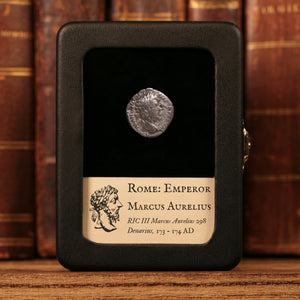 Rome, Emperor Marcus Aurelius, AR Denarius, Mercury (God of Speed) - 173 to 174 CE - Roman Empire