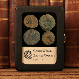 Lot of 4 Miscellaneous Greek Bronze Issues - c. 400 to 50 BCE - Greek World