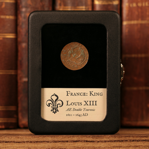 France, King Louis XIII, AE (Copper) Double Tournois - 1610 to 1643 CE - France