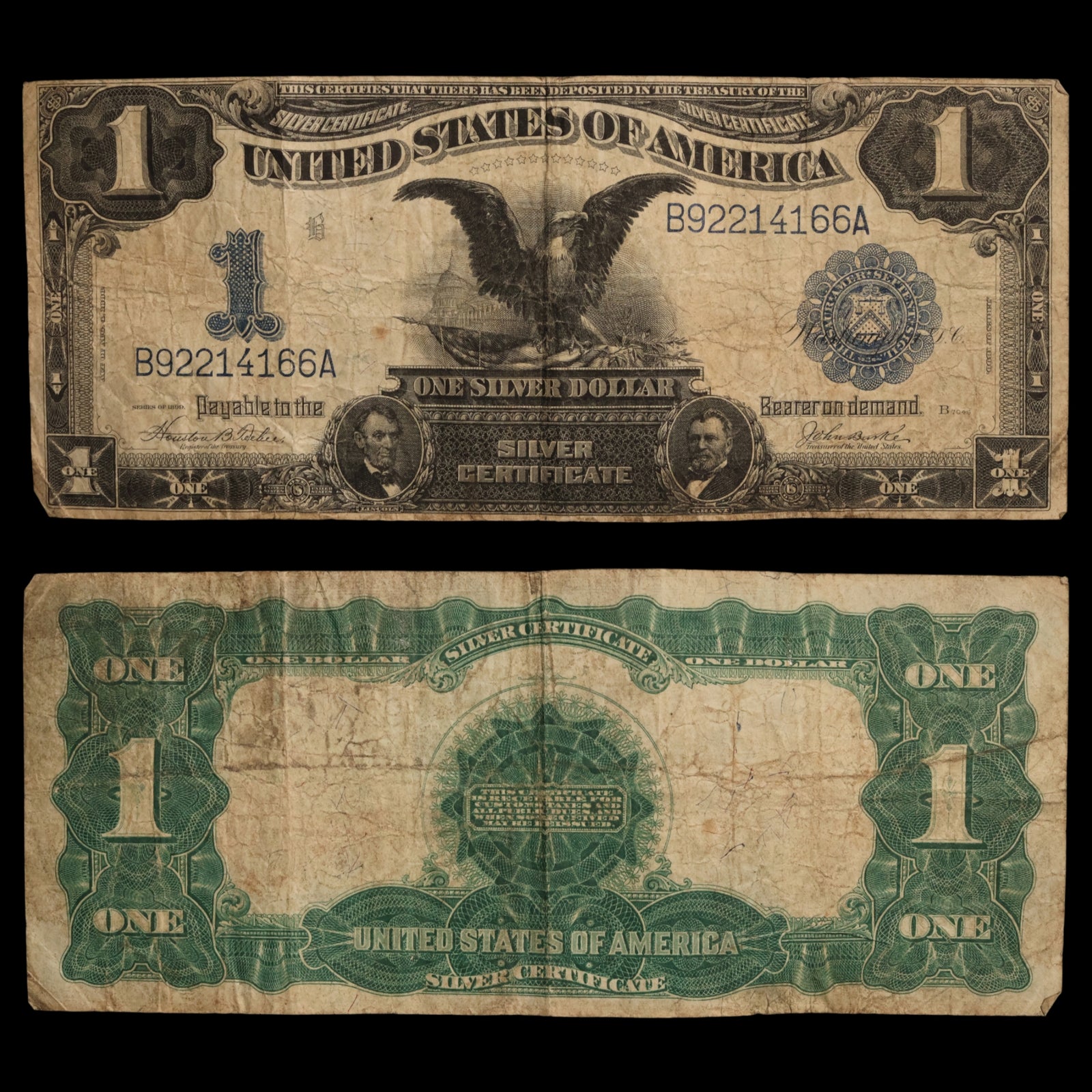 United States, One Dollar Silver Certificate, Lincoln & Grant - 1899 - United States of America