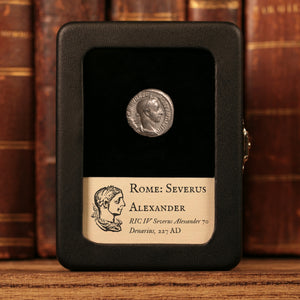 Rome, Emperor Severus Alexander, AR Denarius, Sacrifice Reverse - 227 CE - Roman Empire