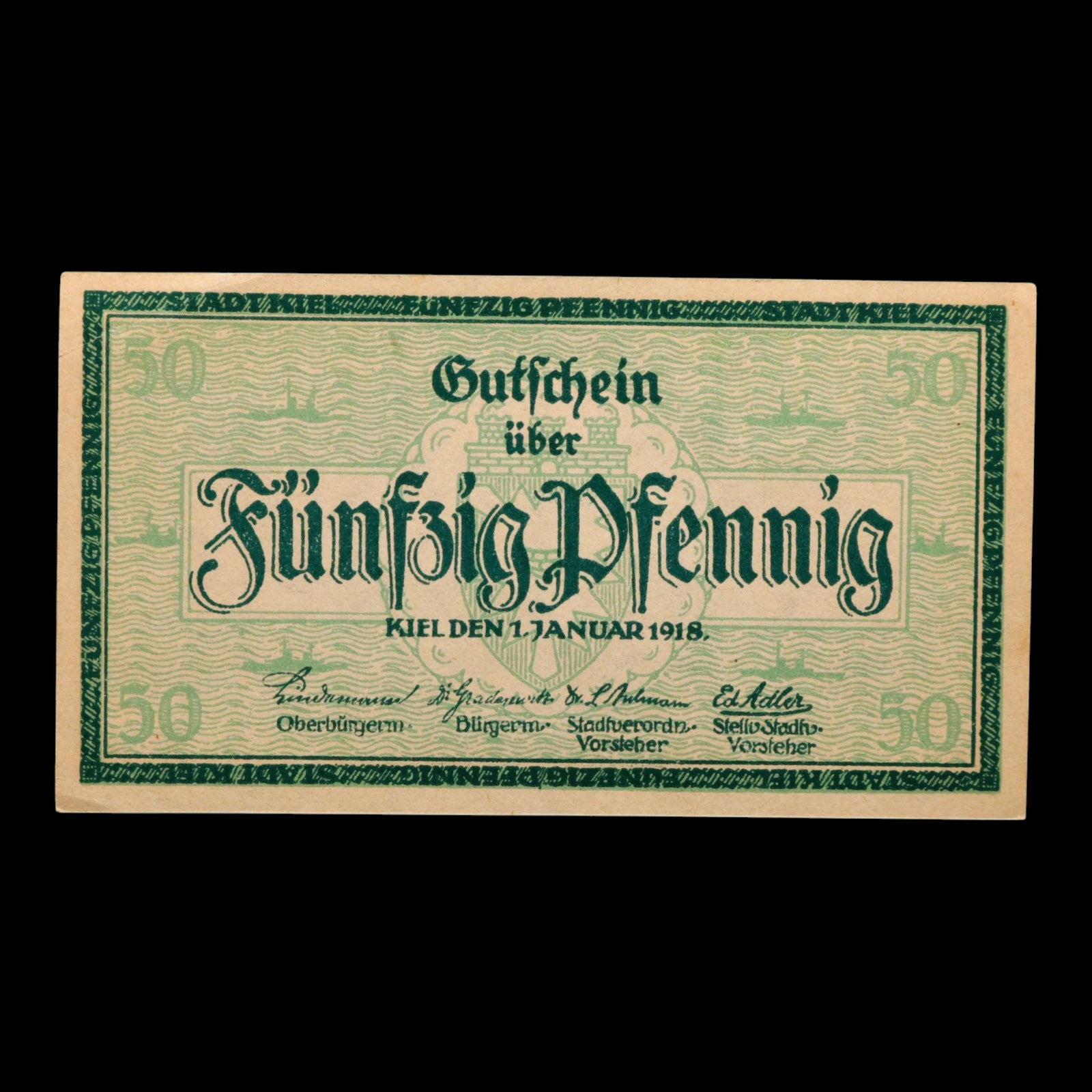 German Empire, City of Kiel, 50 Pfennigs (Notgeld)