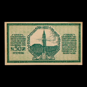 German Empire, City of Kiel, 50 Pfennigs (Notgeld)
