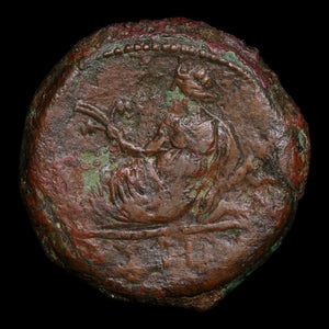 Egypt, Alexandria, Emperor Hadrian, AE Drachm, Euthenia (Prosperity) - 123 to 124 CE - Roman Provinces