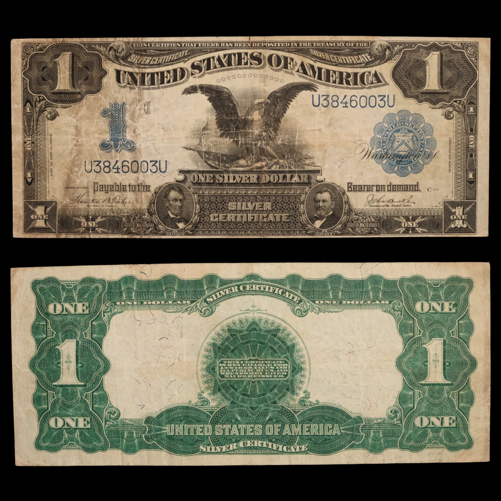 United States, One Dollar Silver Certificate, Lincoln & Grant - 1899 - United States of America