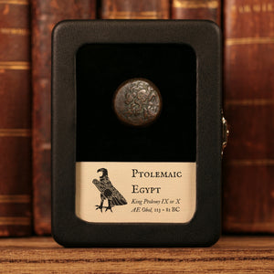 Ptolemaic Egypt, King Ptolemy IX or X, AE Obol, Zeus & Eagles - 113 to 81 BCE - Ancient Egypt