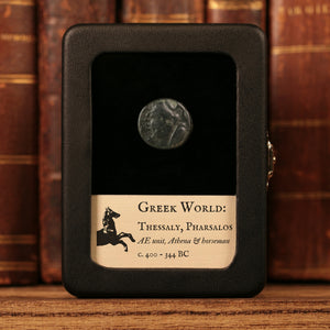 Thessaly, City of Pharsalos, AE Unit, Athena & Horseman - c. 400 to 344 BCE - Ancient Greece