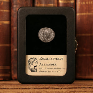 Rome, Emperor Severus Alexander, AR Denarius, Virtus (Deity of Bravery) - 222 to 228 CE - Roman Empire