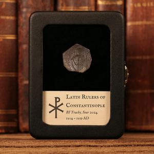 Latin Rulers of Constantinople, BI Trachy, Christ & Emperor - 1204 to 1219 CE - The Crusades