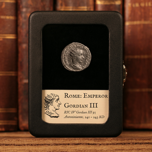 Rome, Emperor Gordian III, AR Antoninianus, Emperor in Military Attire Reverse - 254 CE - Roman Empire