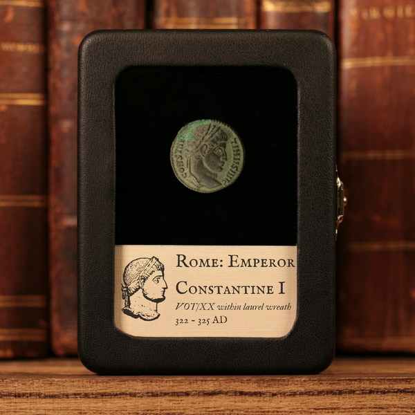 Rome, Emperor Constantine the Great, Bronze Coin, Wreath Reverse - 322 ...