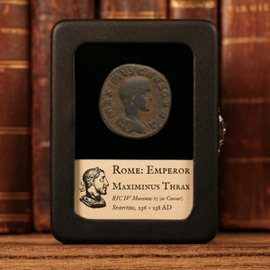Rome, Maximus (Under Maximinus Thrax), AE Sestertius (Large Bronze), Emperor in Military Attire Reverse - 236 to 238 CE - Roman Empire